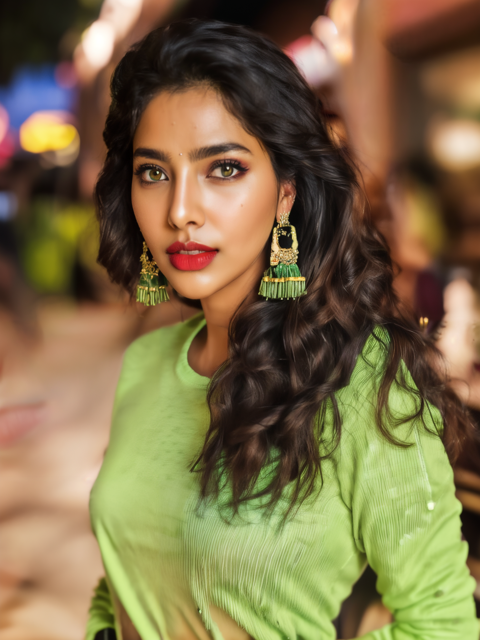 01093-1816276527-photo of seductive (bsuarez woman_0.99), a woman as a sexy customer, closeup portrait, (tight Kelly Green long sleeve Medium Bro.png